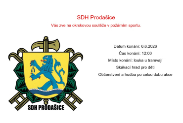 SDH Prodašice - soutěž okrsku č.22